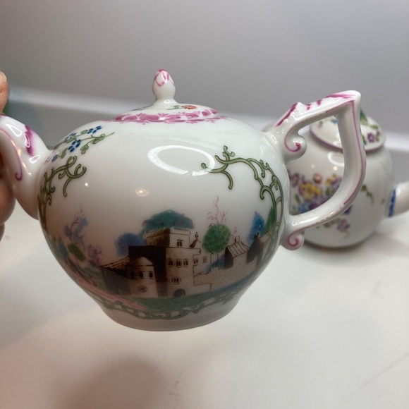 Victoria & Albert Museum Teapot Mennecy ,hochst 1985 Franklin Mint Fine Porcelai - Picture 3 of 13